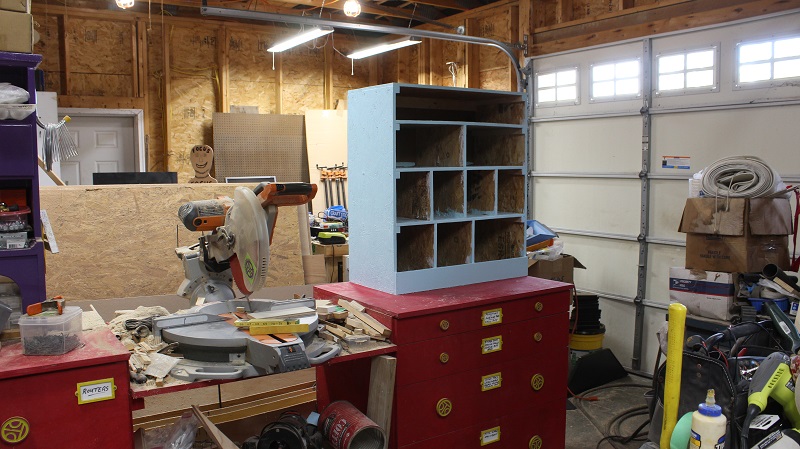 Miter Saw Station Storage Shelf Unit